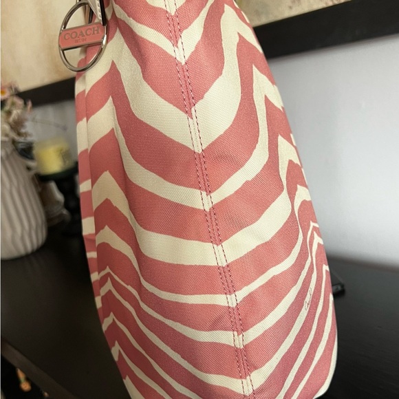 Coach Devon Pink and Cream Zebra Tote 2013 - Picture 11 of 15